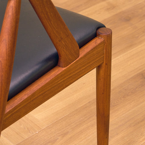 Danish dining chairs in teak by Kai Kristiansen for Schou Andersen, model 31