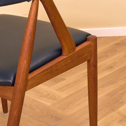 Danish dining chairs in teak by Kai Kristiansen for Schou Andersen, model 31