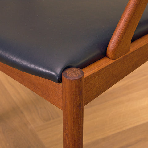 Danish dining chairs in teak by Kai Kristiansen for Schou Andersen, model 31