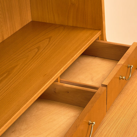 Swedish bookshelf in teak and beech