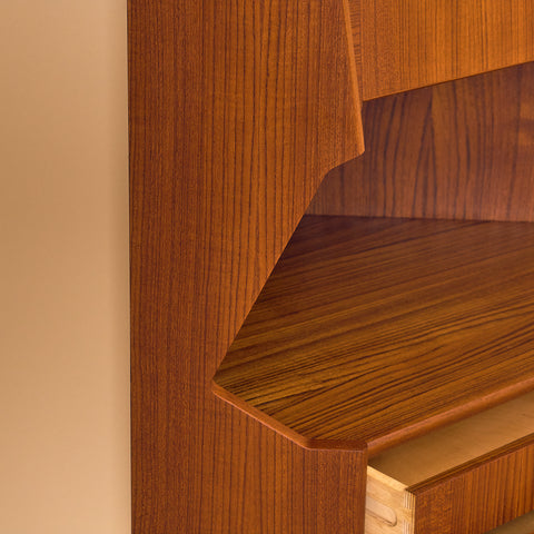 Danish corner bar cabinet in teak by Gunni Omann for Omann Jun Møbelfabrik
