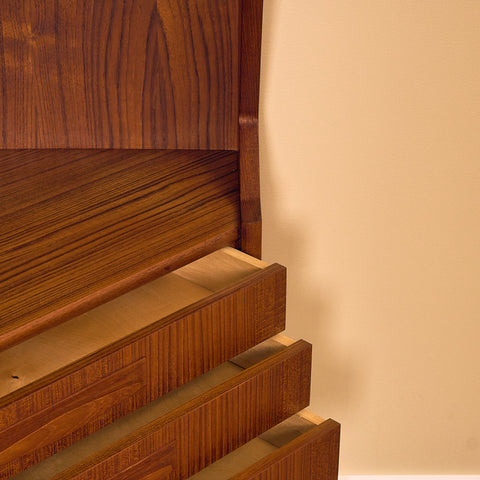 Danish corner bar cabinet in teak by Gunni Omann for Omann Jun Møbelfabrik