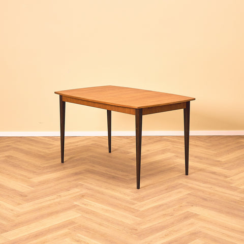 Swedish dining table in teak and beech