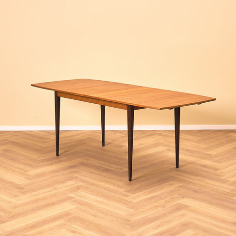 Swedish dining table in teak and beech
