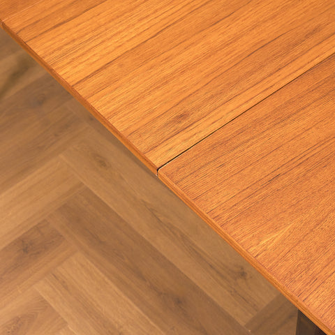 Swedish dining table in teak and beech
