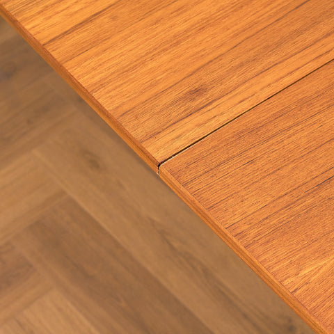 Swedish dining table in teak and beech