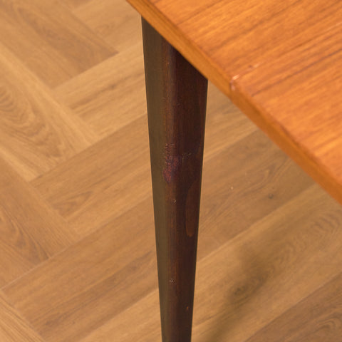 Swedish dining table in teak and beech