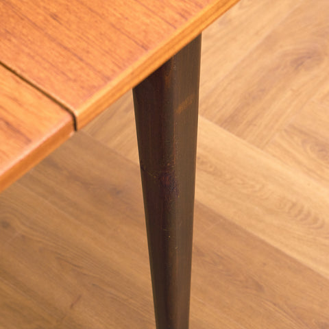 Swedish dining table in teak and beech