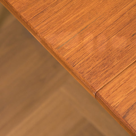 Swedish dining table in teak and beech