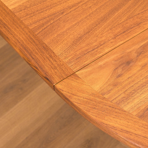 Swedish round dining table in walnut by Nils Jonsson for Troeds