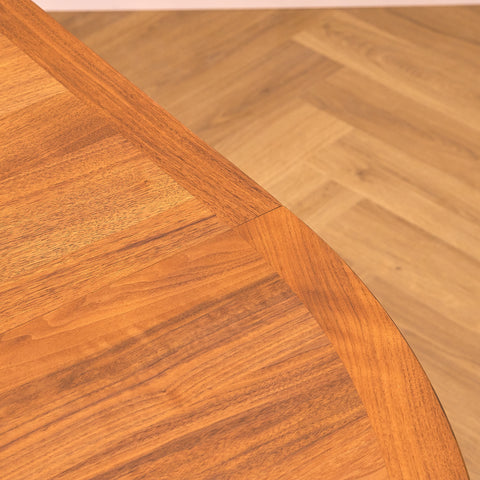 Swedish round dining table in walnut by Nils Jonsson for Troeds
