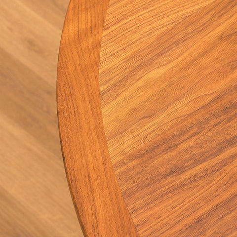Swedish round dining table in walnut by Nils Jonsson for Troeds