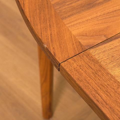 Swedish round dining table in walnut by Nils Jonsson for Troeds
