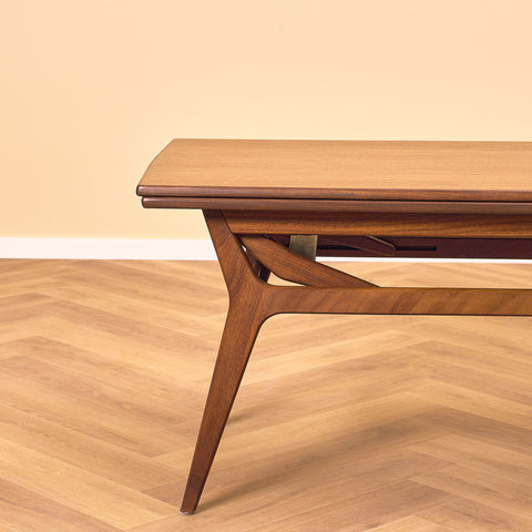 Foldable danish coffee table in teak