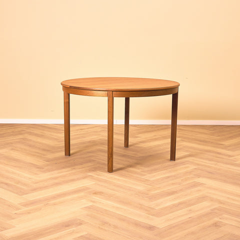 Swedish round dining table in teak