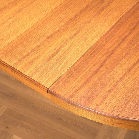 Swedish round dining table in teak