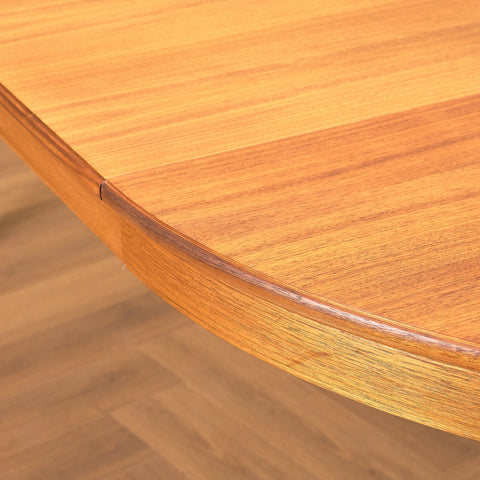 Swedish round dining table in teak