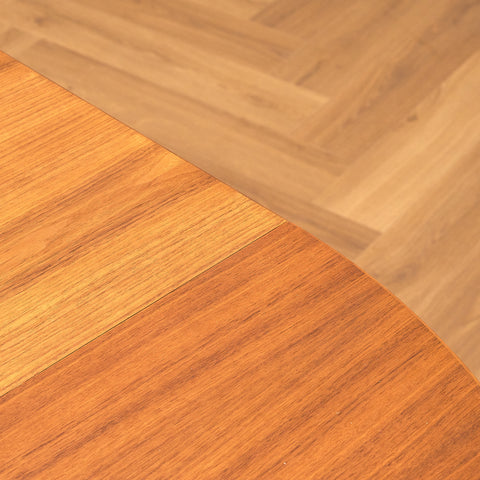 Swedish round dining table in teak