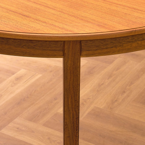 Swedish round dining table in teak