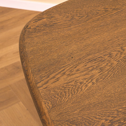 Danish oval dining table in smoked oak by Skovby