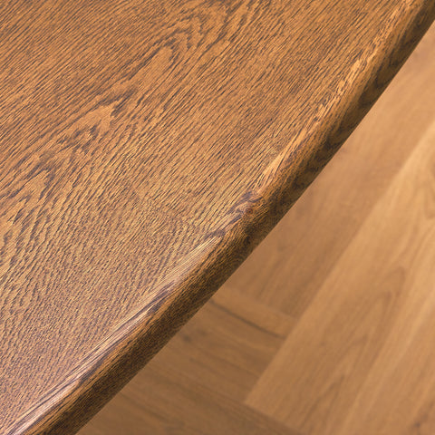 Danish oval dining table in smoked oak by Skovby