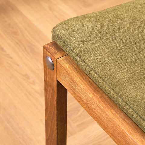 Swedish armchair and stool in teak by Bröderna Andersson, Ekenässjön