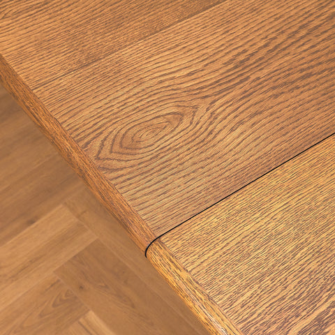 Danish oval dining table in smoked oak