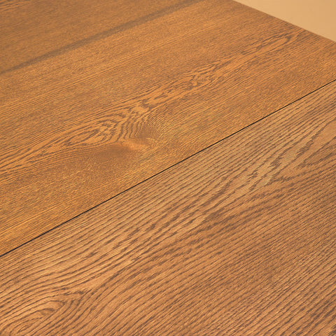Danish oval dining table in smoked oak