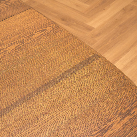 Danish oval dining table in smoked oak