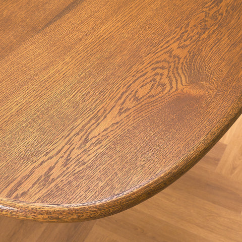 Danish oval dining table in smoked oak