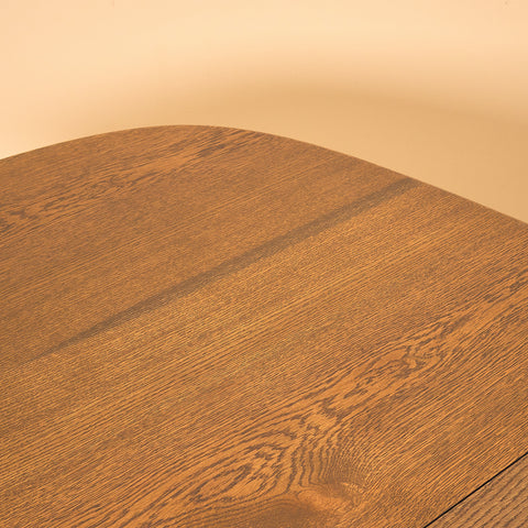 Danish oval dining table in smoked oak