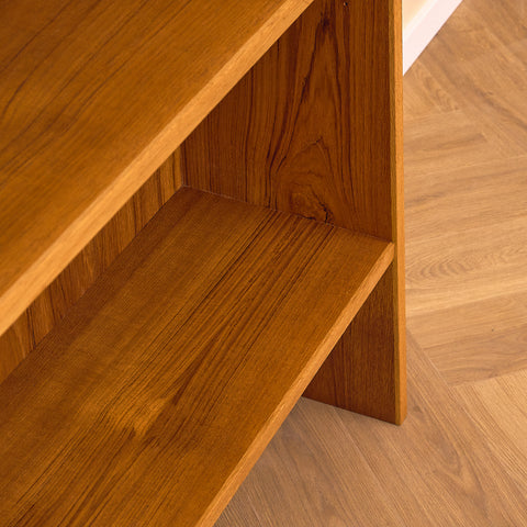 Swedish bookshelf in teak and beech