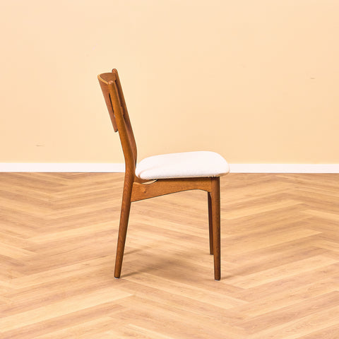 Danish dining chairs in teak and oak, Model 42A by Helge Sibast for Sibast