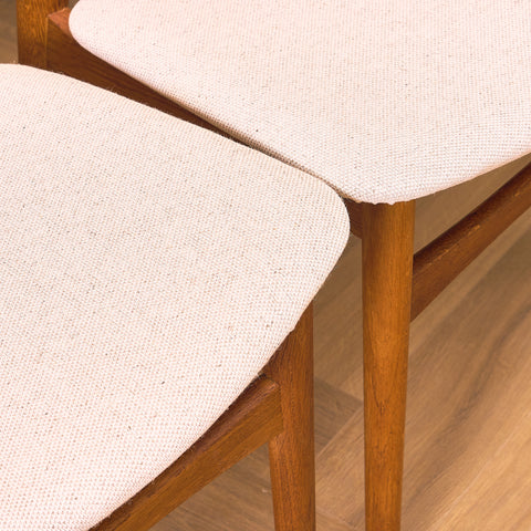 Danish dining chairs in teak and oak, Model 42A by Helge Sibast for Sibast