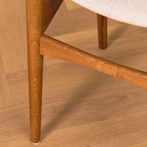 Danish dining chairs in teak and oak, Model 42A by Helge Sibast for Sibast