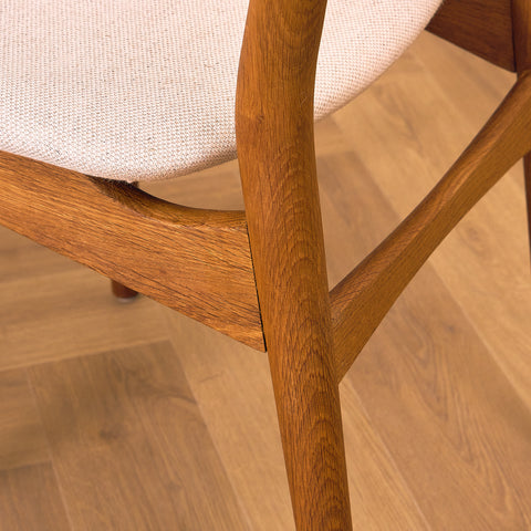 Danish dining chairs in teak and oak, Model 42A by Helge Sibast for Sibast