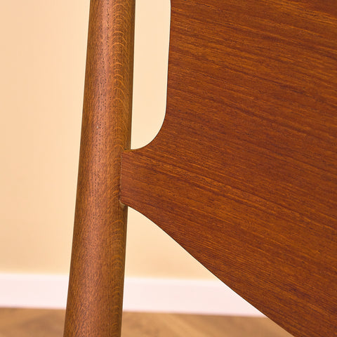 Danish dining chairs in teak and oak, Model 42A by Helge Sibast for Sibast