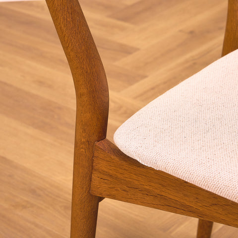 Danish dining chairs in teak and oak, Model 42A by Helge Sibast for Sibast