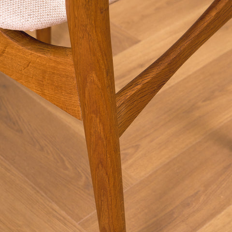 Danish dining chairs in teak and oak, Model 42A by Helge Sibast for Sibast
