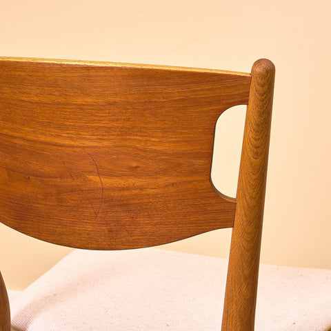 Danish dining chairs in teak and oak, Model 42A by Helge Sibast for Sibast