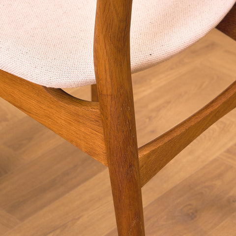 Danish dining chairs in teak and oak, Model 42A by Helge Sibast for Sibast