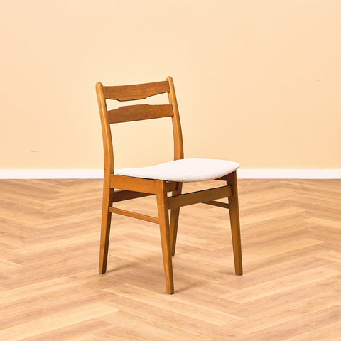 Danish dining chairs in teak and beech by Findahl