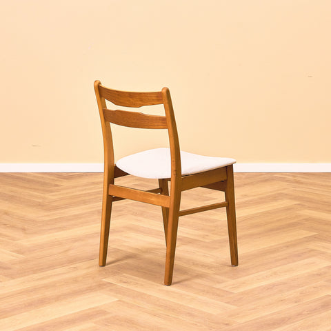 Danish dining chairs in teak and beech by Findahl