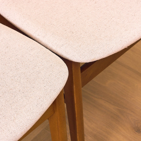 Danish dining chairs in teak and beech by Findahl