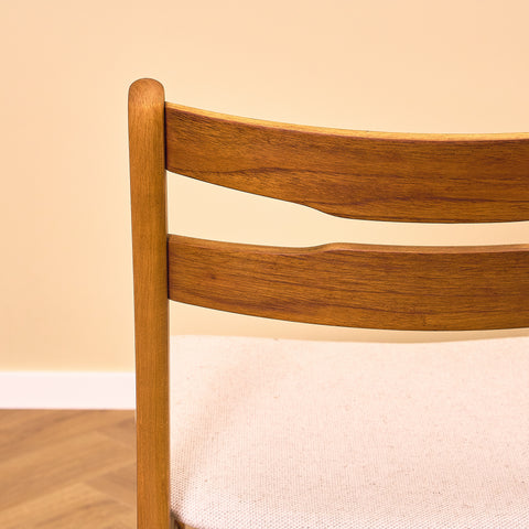 Danish dining chairs in teak and beech by Findahl