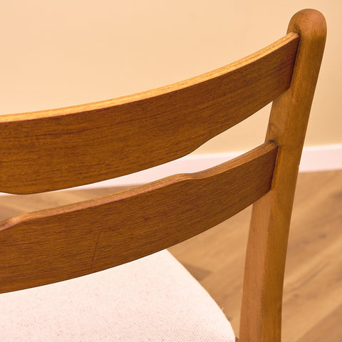 Danish dining chairs in teak and beech by Findahl