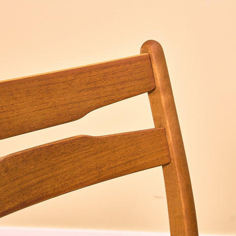 Danish dining chairs in teak and beech by Findahl