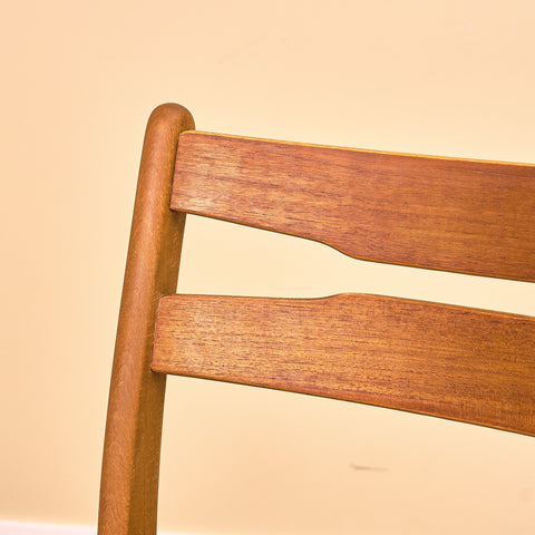 Danish dining chairs in teak and beech by Findahl