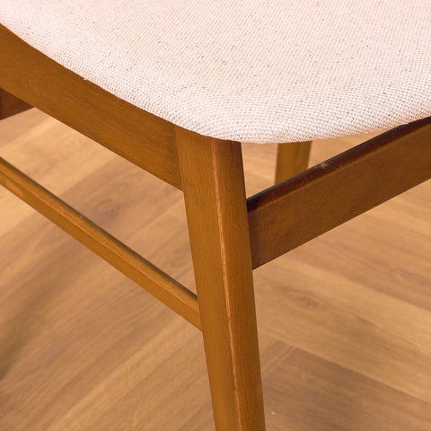Danish dining chairs in teak and beech by Findahl