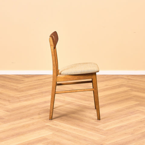 Danish dining chairs in teak and oak